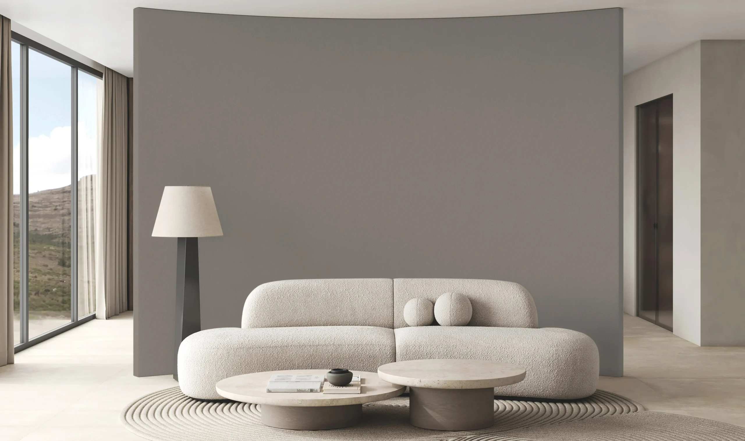Gray Embossed Wallpaper – Natural Glittering (24201-19)